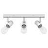 Projecteur de plafond 3 voies ajustable blanc E27 