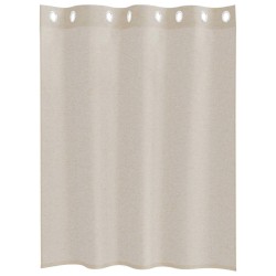 Rideaux avec des rideaux 2 pcs Sable 140 x 140 cm Polyester 