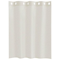 Rideaux avec des rideaux 2 pcs Crème 140 x 140 cm Polyester 