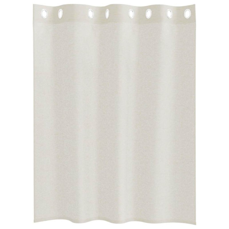 Rideaux avec des rideaux 2 pcs Crème 140 x 140 cm Polyester 