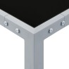 Table de jardin 130x130x72 cm Gris Acier et verre 