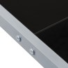 Table de jardin 130x130x72 cm Gris Acier et verre 