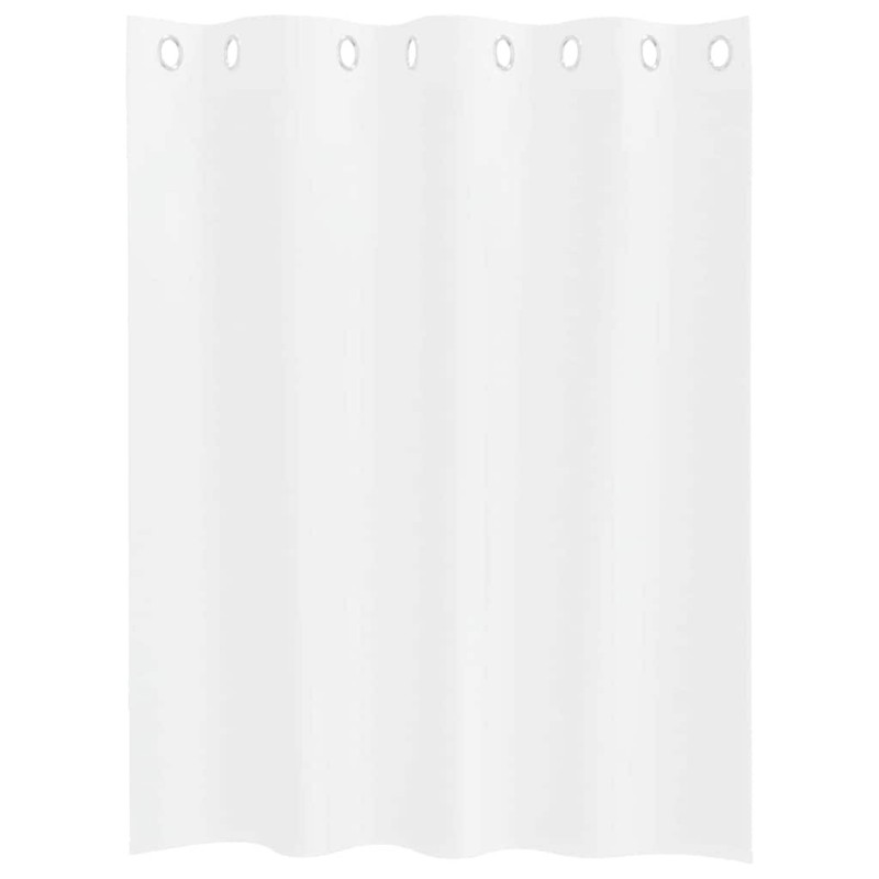 Rideaux avec des rideaux 2 pcs Blanc 140 x 140 cm Polyester 