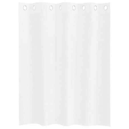 Rideaux avec des rideaux 2 pcs Blanc 140 x 140 cm Polyester 