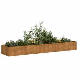 Jardinière rouillé 360x80x40 cm acier inoxydable 