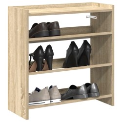 Étagère à chaussures chêne sonoma 60x25x62 cm bois d'ingénierie 