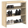Étagère à chaussures chêne sonoma 60x25x62 cm bois d'ingénierie 