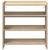 Étagère à chaussures chêne sonoma 60x25x62 cm bois d'ingénierie 