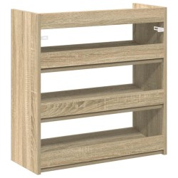 Étagère à chaussures chêne sonoma 60x25x62 cm bois d'ingénierie 