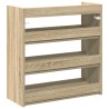 Étagère à chaussures chêne sonoma 60x25x62 cm bois d'ingénierie 