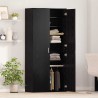 Buffet Chêne Noir 80x39x178 cm Bois aggloméré 