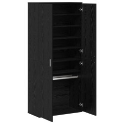 Buffet Chêne Noir 80x39x178 cm Bois aggloméré 