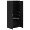 Buffet Chêne Noir 80x39x178 cm Bois aggloméré 