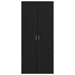 Buffet Chêne Noir 80x39x178 cm Bois aggloméré 