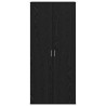 Buffet Chêne Noir 80x39x178 cm Bois aggloméré 