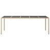 Table à dîner de jardin beige 250x100x75 cm poly rattan 