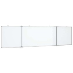 Tableau blanc magnétique pliable 160x40x1,7 cm aluminium 