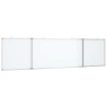 Tableau blanc magnétique pliable 160x40x1,7 cm aluminium 