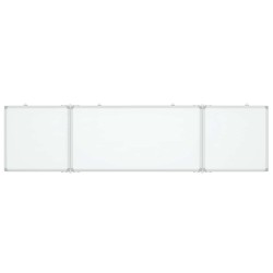 Tableau blanc magnétique pliable 160x40x1,7 cm aluminium 