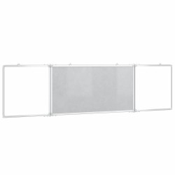 Tableau blanc magnétique pliable 160x40x1,7 cm aluminium 