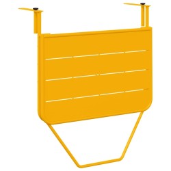 Table suspendue pliante en acier jaune 60x40 cm 