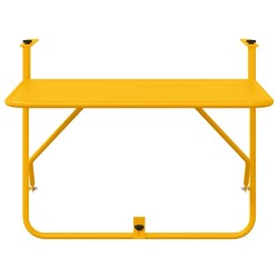 Table suspendue pliante en acier jaune 60x40 cm 