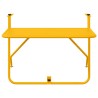 Table suspendue pliante en acier jaune 60x40 cm 