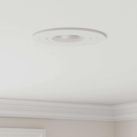 Appliques encastrées 12 pcs Rond GU10 Blanc Ø91 mm 