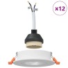 Appliques encastrées 12 pcs Rond GU10 Blanc Ø91 mm 