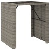 Table de bar et dessus en verre gris 105x80x110 cm poly rotin 