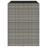Table de bar et dessus en verre gris 105x80x110 cm poly rotin 