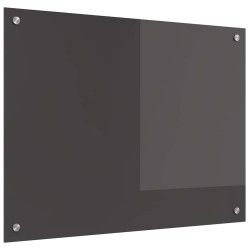 Dosseret de cuisine en gris foncé - 80x60x0.6 cm en verre trempé 