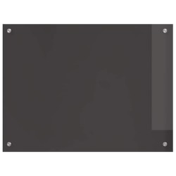 Dosseret de cuisine en gris foncé - 80x60x0.6 cm en verre trempé 