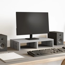 Support de moniteur sonoma gris 50x27x10 cm bois d'ingénierie 