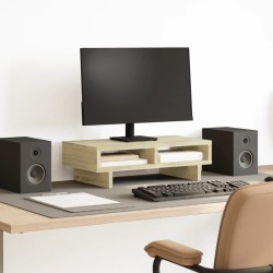 Support de moniteur chêne sonoma 50x27x15 cm bois d'ingénierie 