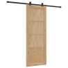 Porte coulissante avec quincaillerie 'ORKDAL'en bois massif de pin 