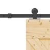 Porte coulissante et kit de quincaillerie 85x210 cm pin massif 