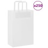 Sacs en papier 250 pcs avec poignées blanc 21x11x31 cm 