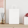 Sacs en papier 250 pcs avec poignées blanc 21x11x31 cm 