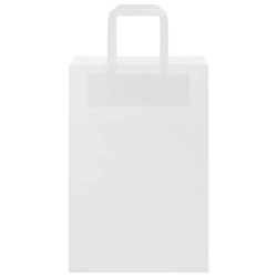 Sacs en papier 250 pcs avec poignées blanc 21x11x31 cm 