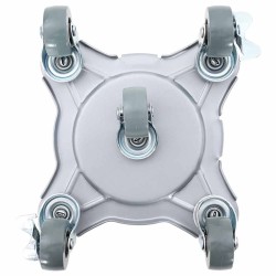 Roulettes pour meubles 4 pièces avec élévateur 15,5 x 15,5 x 5,5 cm Acier 1 000 kg 