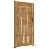 Portail de jardin 105x180 cm acier corten design de bambou 