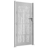 Portail de jardin 105x180 cm acier corten design de bambou 