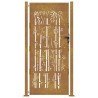 Portail de jardin 105x180 cm acier corten design de bambou 