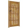 Portail de jardin 105x180 cm acier corten design de bambou 