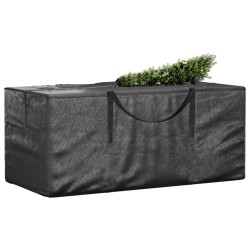 Sac de rangement pour sapin de Noël noir 150x75x75 cm PE 
