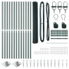 Set de Grillage Ensemble de 2 Vert Acier, PVC 25 x 1,2 m 