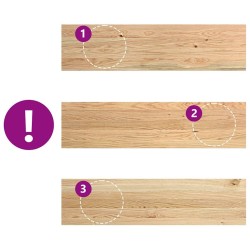 Marches d'escalier 4pcs non traité 100x30x2cm bois chêne massif 