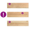 Marches d'escalier 4pcs non traité 100x30x2cm bois chêne massif 