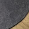 Tapis HUARTE à poils courts doux et lavable anthracite Ø 100 cm 